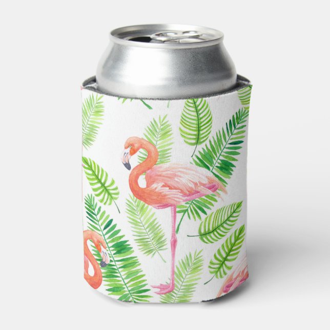 Flamingos and tropical leaves can cooler (Can Front)