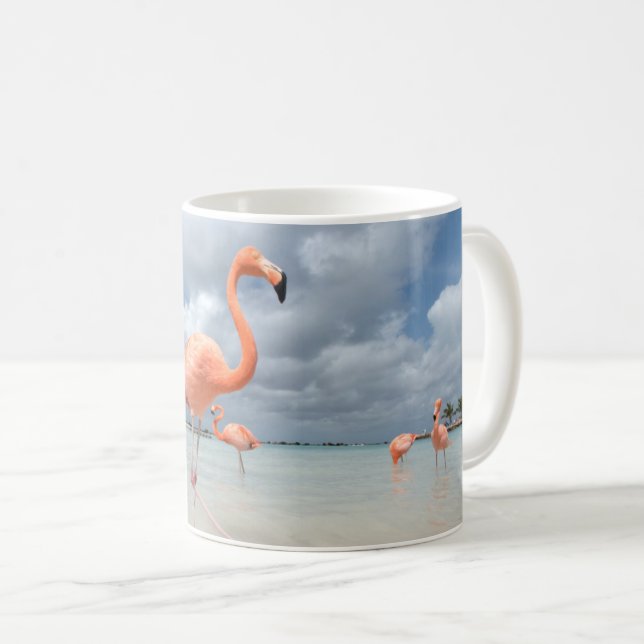 Flamingos Beach Aruba Coffee Mug (Front Right)