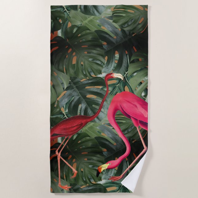 Flamingos Beach Towel (Front)