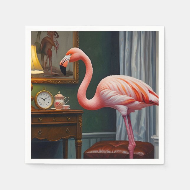 Flamingo's Cosy Corner Napkin (Front)