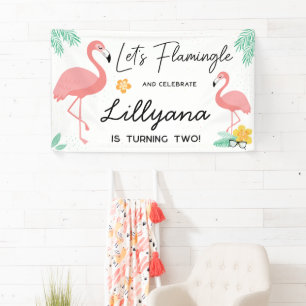 Flamingos & Fun Tropical Birthday Party, Any Age Banner