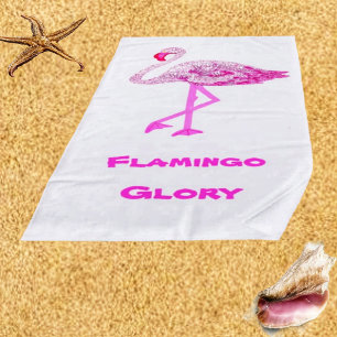 Flamingos Glory Beach Towel