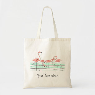 Flamingos Group 'Text' tote bag