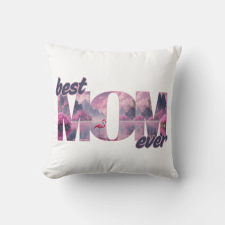Flamingos in a dream world - best mom ever cushion