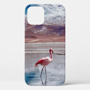 Flamingos in Lagoon in Salt Flats, Bolivia. Salar iPhone 12 Case