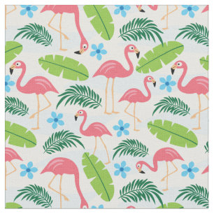 Flamingos in Paradise Fabric