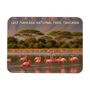 Flamingos in Tanzania Lake Manyara National Park Magnet