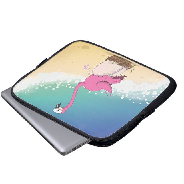 flamingos laptop sleeve (Front Bottom)