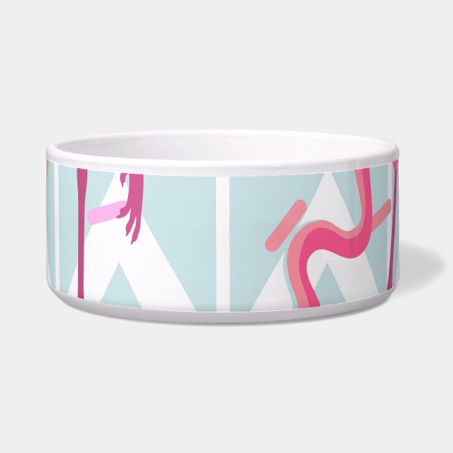 Flamingos Light Grey: Vintage Tropical. (Front)