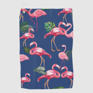 Flamingos Love Pattern 2 Golf Towel