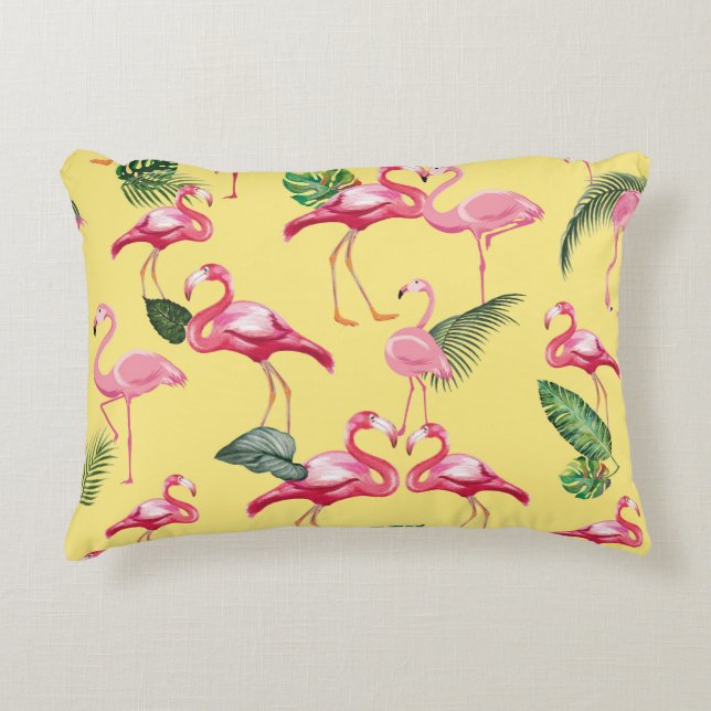 Flamingos Love Pattern 3 Decorative Cushion (Front)