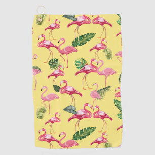 Flamingos Love Pattern 3 Golf Towel