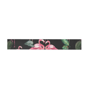 Flamingos Love Pattern 4 Wrap Around Label