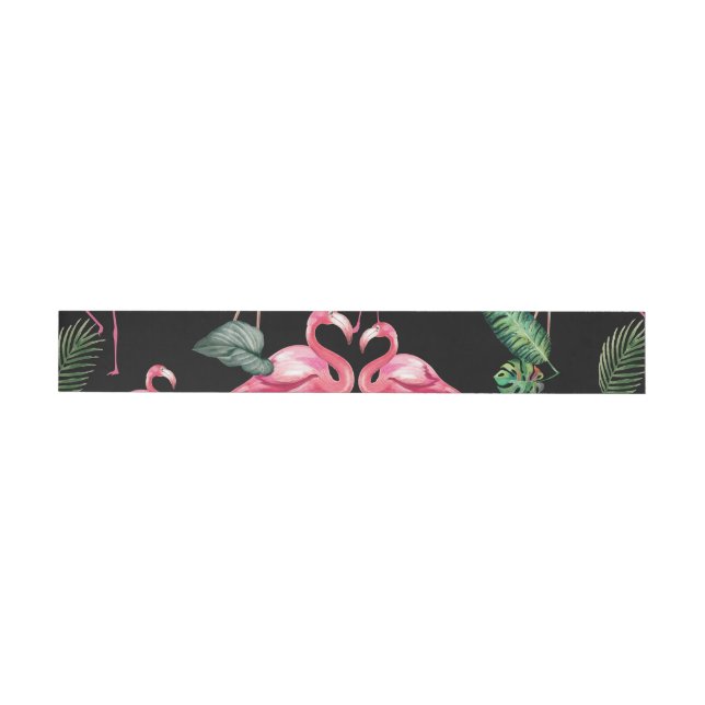 Flamingos Love Pattern 4 Wrap Around Label (Individual)