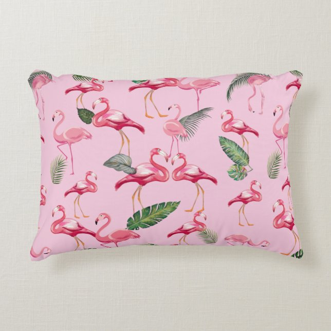 Flamingos Love Pattern 5 Decorative Cushion (Front)