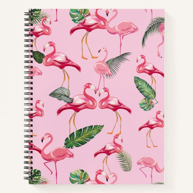 Flamingos Love Pattern 5 Notebook (Front)