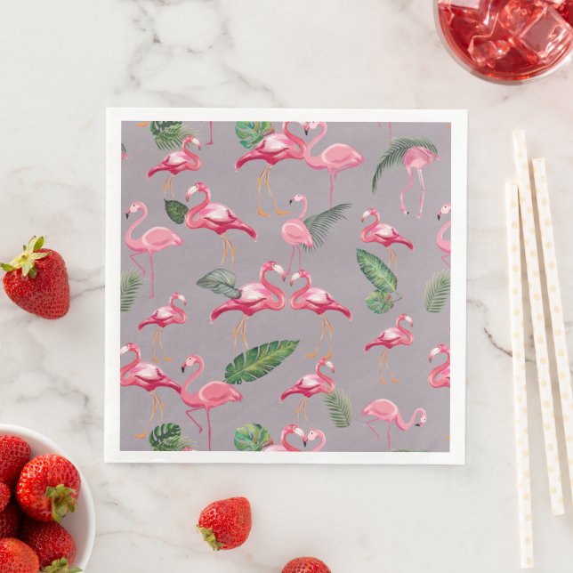 Flamingos Love Pattern 6 Napkin (Insitu)