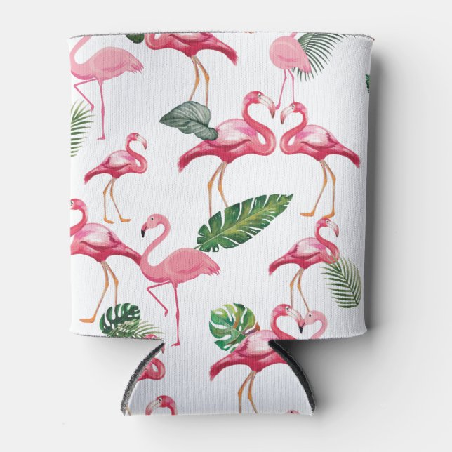 Flamingos Love Pattern Can Cooler (Front)