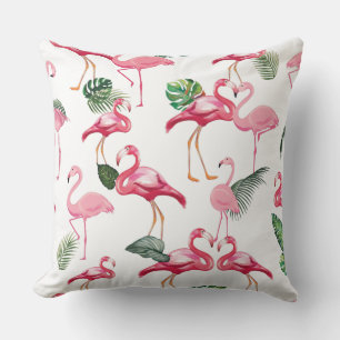 Flamingos Love Pattern Cushion