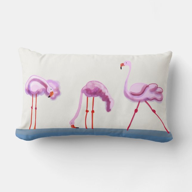 Flamingos Lumbar Cushion (Front)