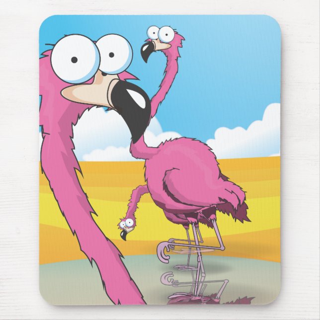 Flamingos Mouse Pad (Front)