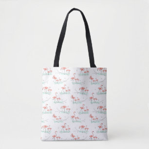 Flamingos Multi all over tote Bag