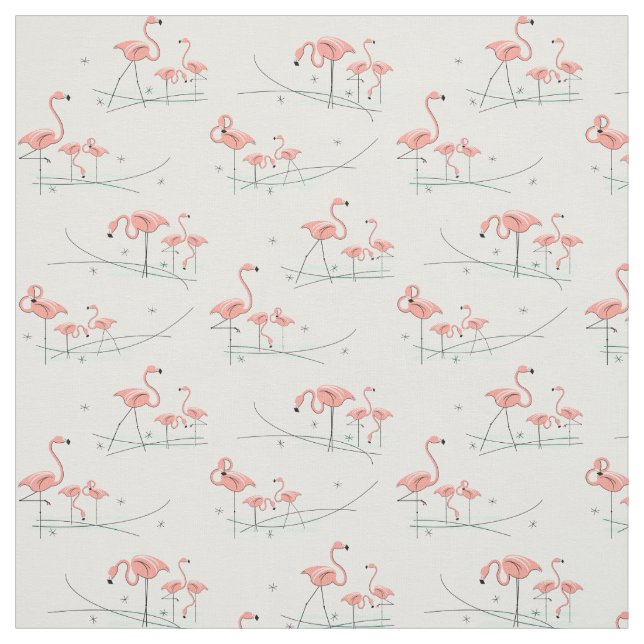 Flamingos Ocean Multi fabric (Swatch)