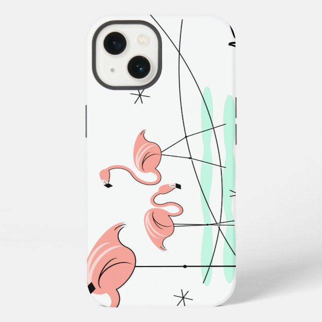 Flamingos Ocean Trio 'Monogram' iPad Mini case (Back)
