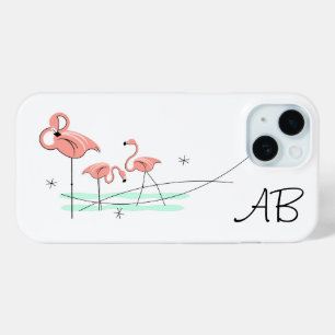 Flamingos Ocean Trio 'Monogram' iPhone case