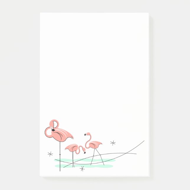 Flamingos Ocean Trio Post-it Notes (Front)