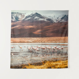 FLAMINGOS ON BODY OF WATER TAPESTRY