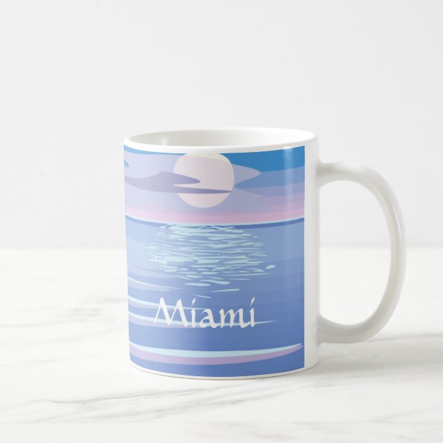 Flamingos On the Beach - Miami Coffee Mug (Right)