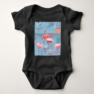 Flamingos Pattern 1 Baby Bodysuit