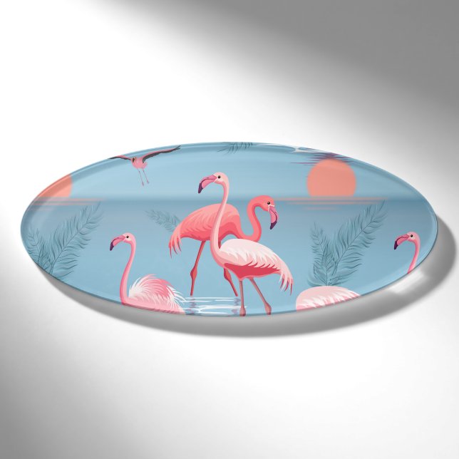 Flamingos Pattern 1 Name Tag (Front)
