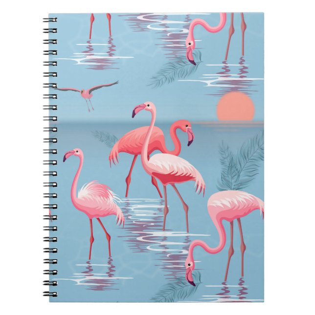 Flamingos Pattern 1 Notebook (Front)
