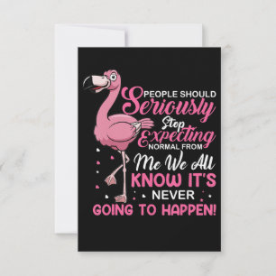 Flamingos   People Should Stop Expecting Normal RSVP Card