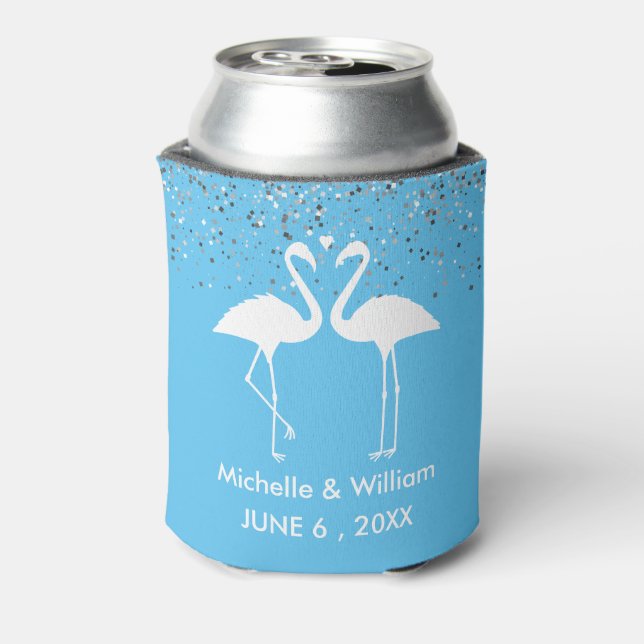 Flamingos Personalised Can Cooler (Can Back)