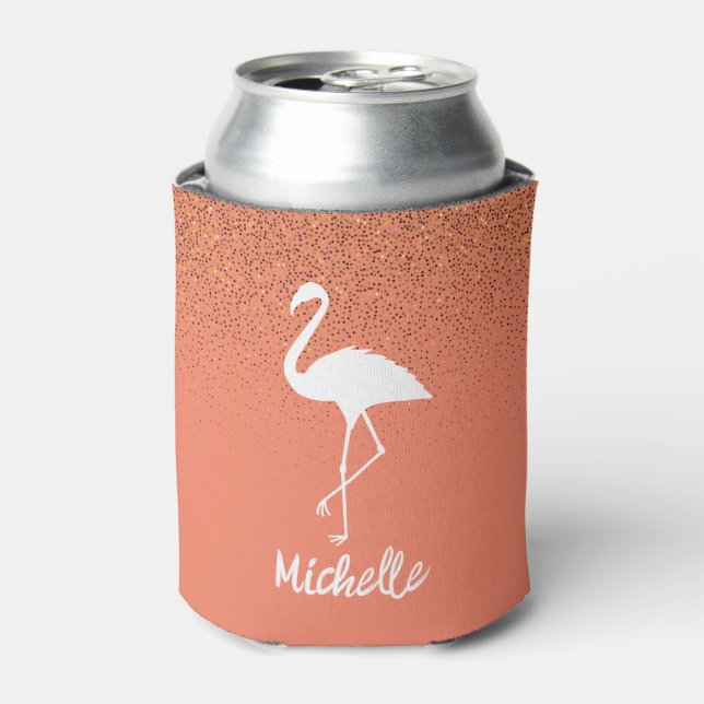 Flamingos Personalised Can Cooler (Can Front)