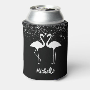 Flamingos Personalised Can Cooler