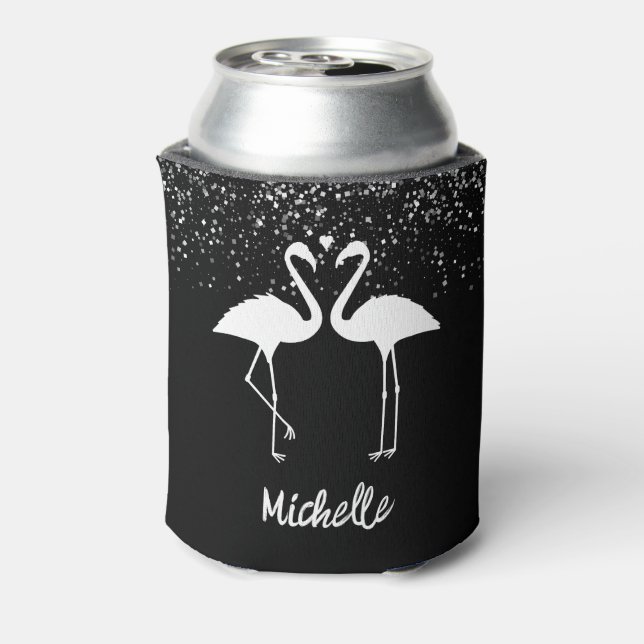 Flamingos Personalised Can Cooler (Can Back)