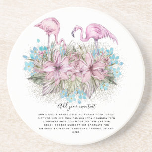 FLAMINGOS Personalised Coaster
