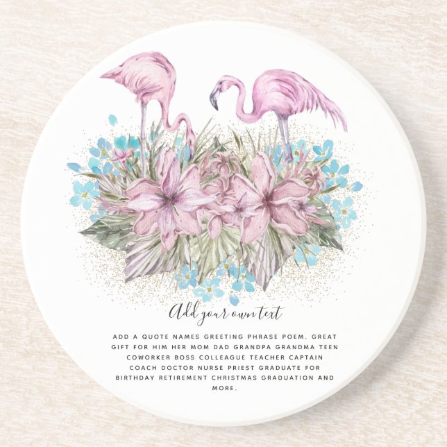 FLAMINGOS Personalised Coaster (Front)