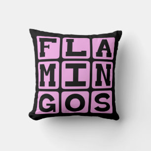 Flamingos, Pink Bird Cushion