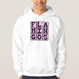 Flamingos, Pink Bird Hoodie