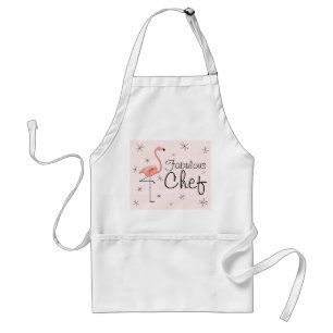 Flamingos Pink Fabulous Chef apron