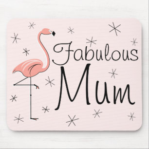 Flamingos Pink "Fabulous Mum" mousepad