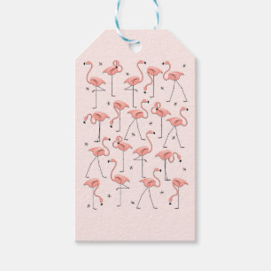 Flamingos Pink gift tags