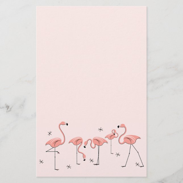 Flamingos Pink Group stationery (Front)