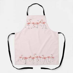 Flamingos Pink Line apron