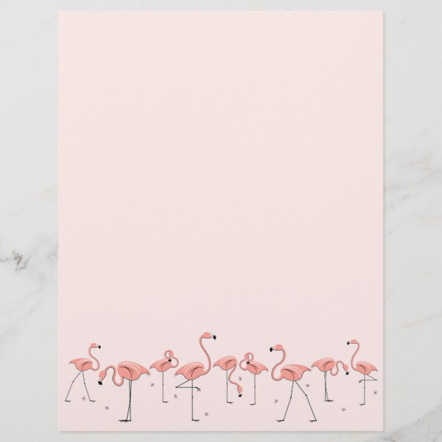 Flamingos Pink Line letterhead (Front)